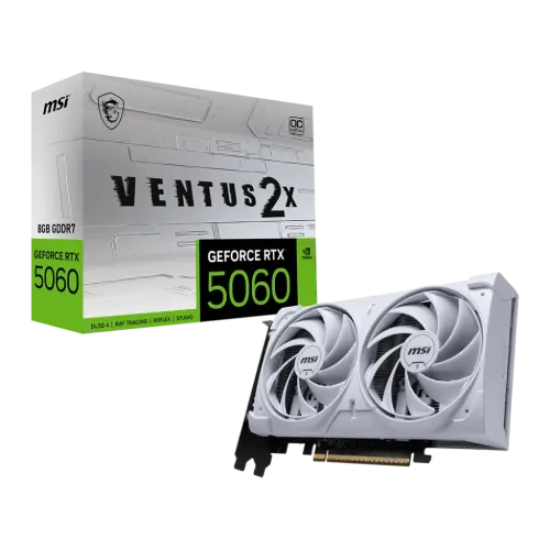 MSI GeForce RTX 5060 8G VENTUS 2X OC WHITE 8GB GDDR7 Graphics Card