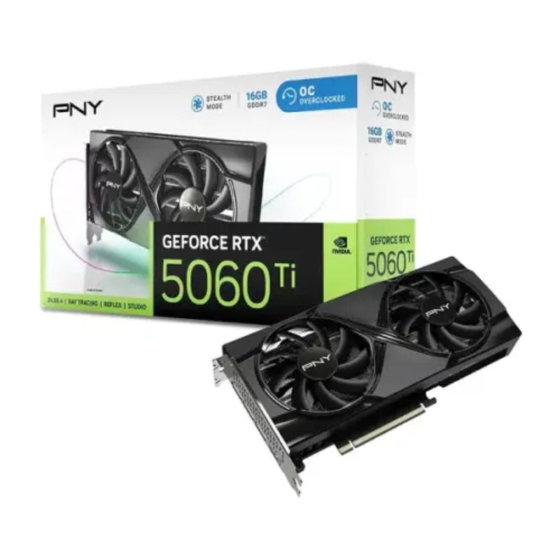 1 PNY GeForce RTX 5060 Ti 16GB OC Dual Fan GDDR7 Graphics Card - Image 1