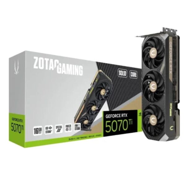 ZOTAC GAMING GeForce RTX 5070 Ti SOLID CORE 16GB GDDR7 Graphics Card