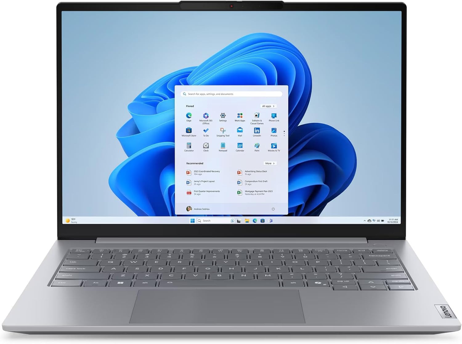 Lenovo ThinkBook 14 G8 IAL Intel Core Ultra 7 255H 16GB RAM 512GB SSD 14" WUXGA IPS Laptop (Arctic Grey)
