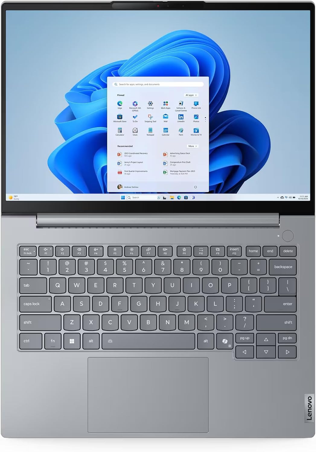 Lenovo ThinkBook 14 G8 IAL Intel Core Ultra 7 255H 16GB RAM 512GB SSD 14" WUXGA IPS Laptop (Arctic Grey) - Image 3