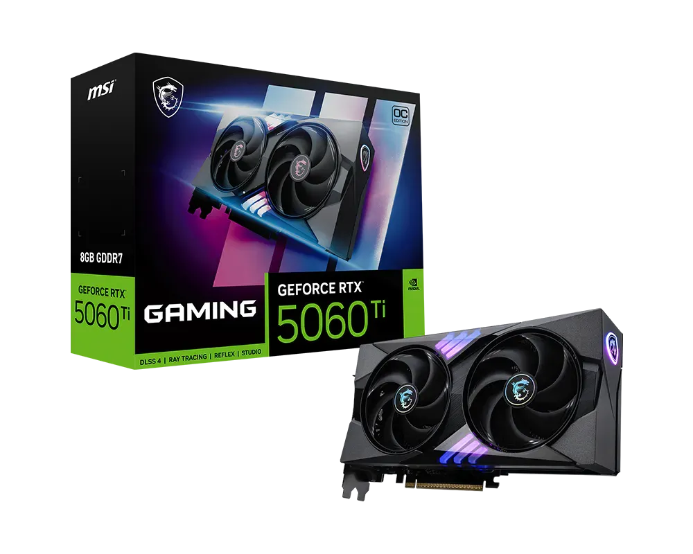 MSI GeForce RTX 5060 Ti 8G GAMING OC 8GB GDDR7 Graphics Card